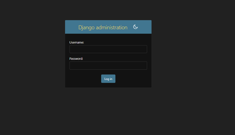 Django's admin panel login view